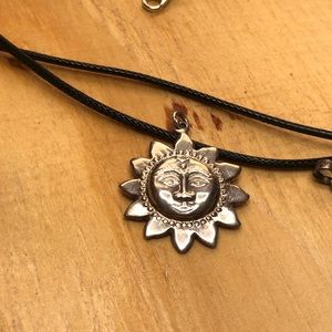 Sterling Silver Sun Charm Necklace